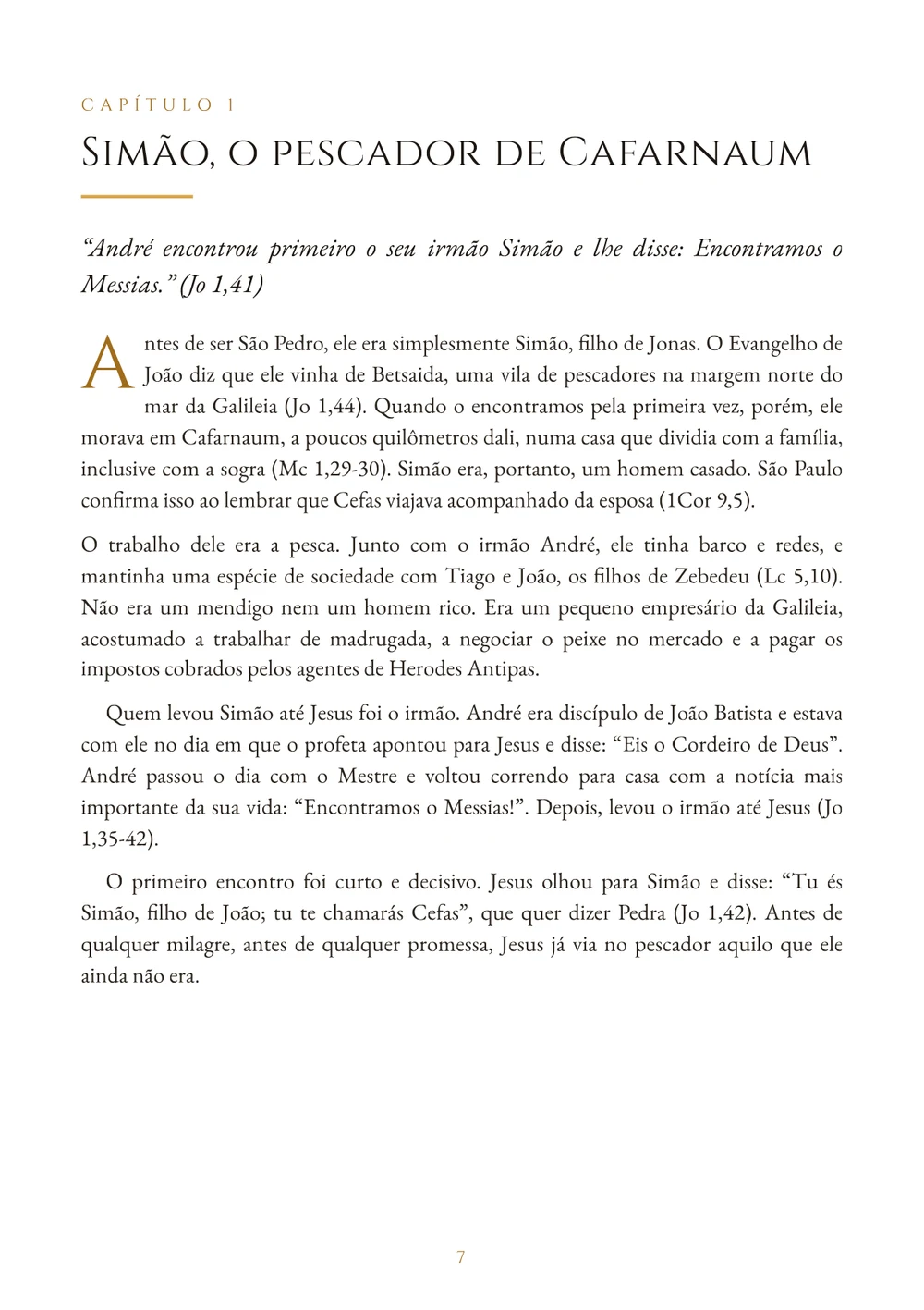 Capítulo 1: Simão, o pescador de Cafarnaum