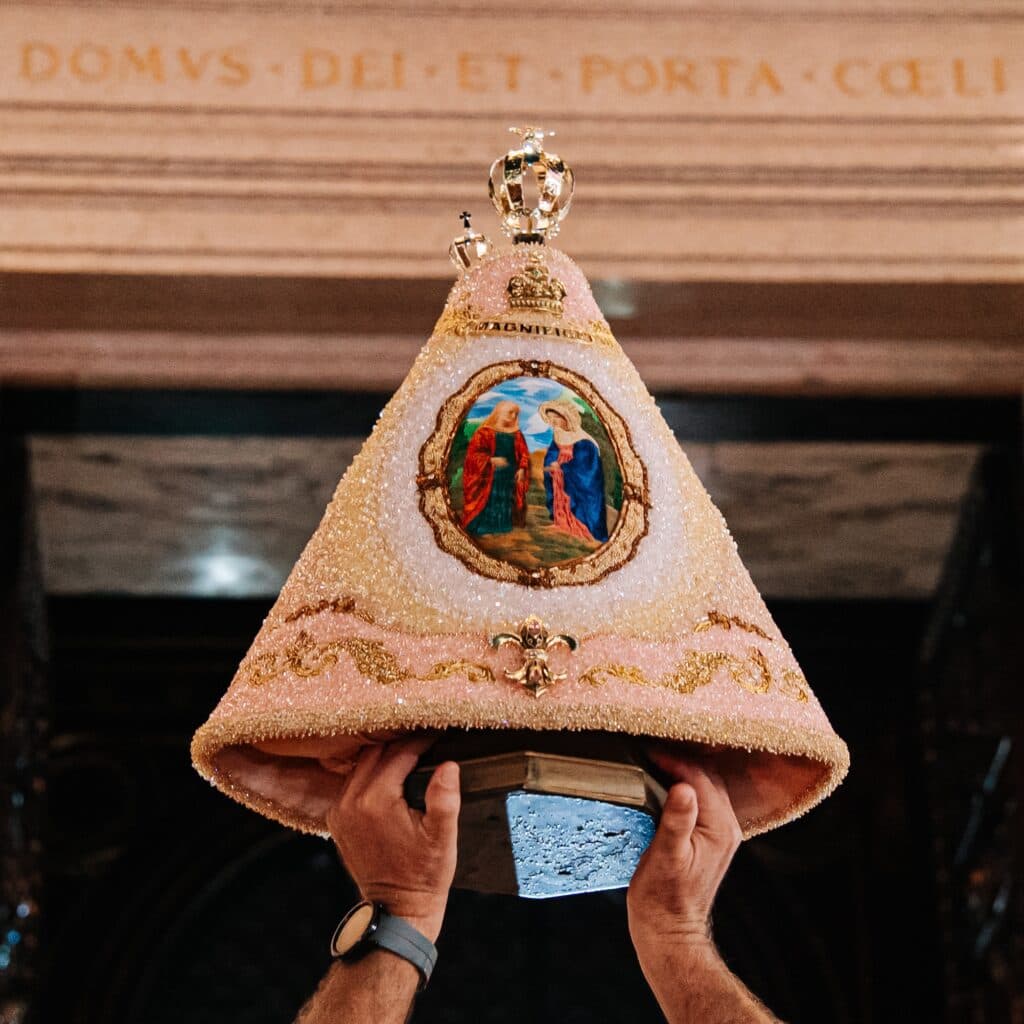 Fachada da Basílica Santuário de Nossa Senhora de Nazaré, em Belém (PA), centro do Círio de Nazaré